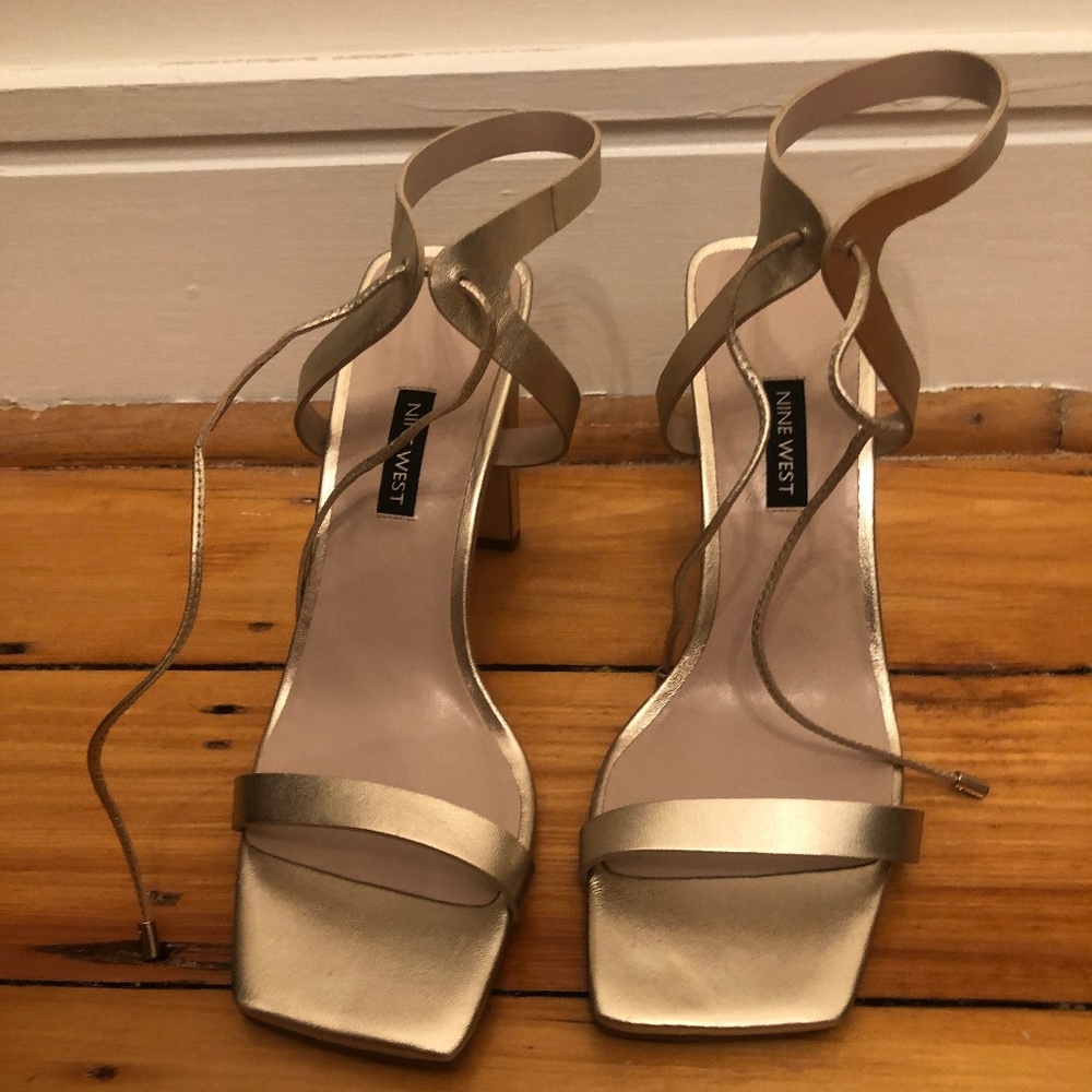 Nine West Logitano Metallic Heel Sandal